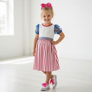 ❤️😎001 DRSS: Jojo's Closet Stars & Stripes dress size 6/6X